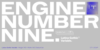 Latino Gothic Variable Font Poster 9