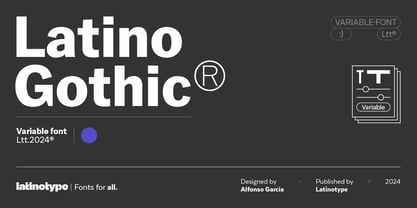 Latino Gothic Variable Font Poster 1