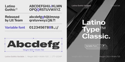 Latino Gothic Variable Font Poster 6