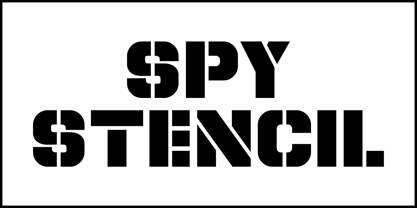 Spy Stencil JNL Font Poster 2