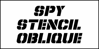 Spy Stencil JNL Font Poster 4