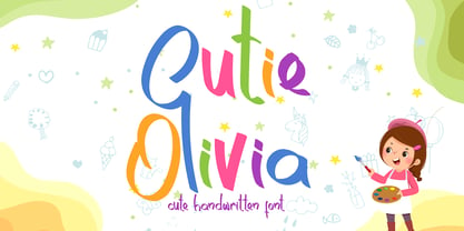 Cutie Olivia Font Poster 1