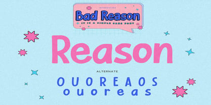 Bad Reason Font Poster 7