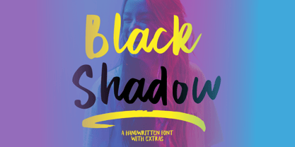 Black Shadow Font Poster 1