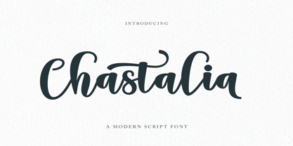 Chastalia Script Font Poster 9
