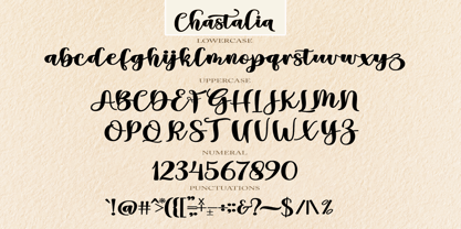 Chastalia Script Font Poster 7