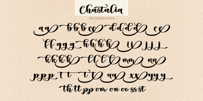 Chastalia Script Font Poster 8