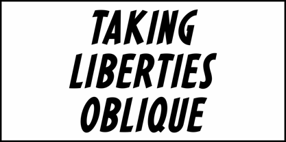 Taking Liberties JNL Font Poster 4