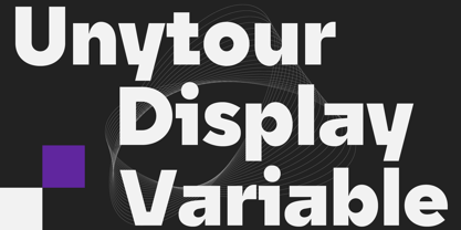 Unytour Display Variable Font Poster 1