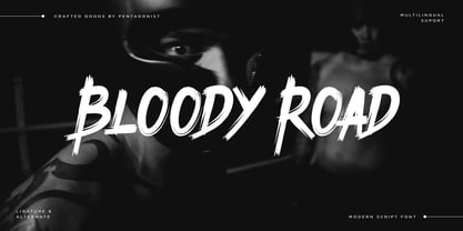 Bloody Road Font Poster 1