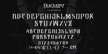 Blacksiny Font Poster 9