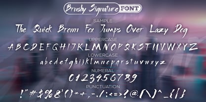 Brushy Signature Font Poster 2