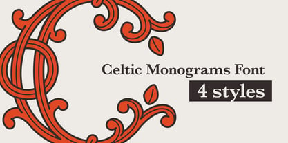 Celtic Monograms Fuente Póster 1