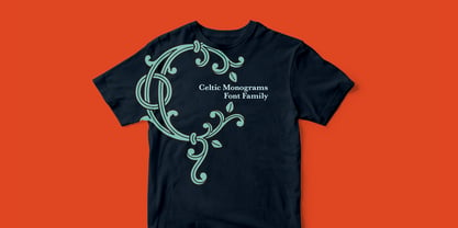 Celtic Monograms Fuente Póster 9