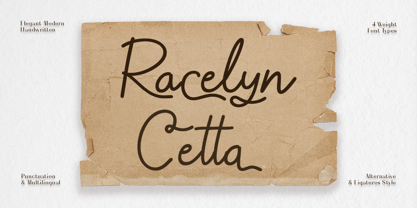 Racelyn Cetta Font Poster 1