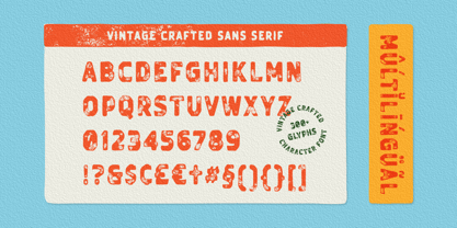 Vintage Crafted Font Poster 9