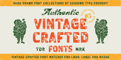 Vintage Crafted Font Poster 1