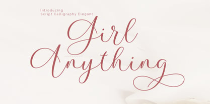 Girl Anything Font Poster 1