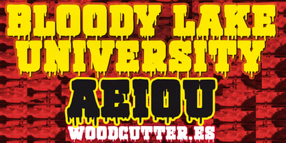 Bloody Lake University Font Poster 4