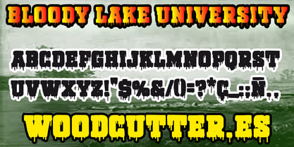 Bloody Lake University Font Poster 3