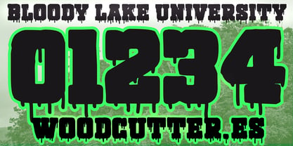 Bloody Lake University Font Poster 6