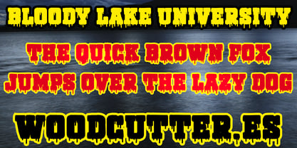 Bloody Lake University Font Poster 2