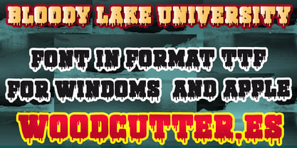 Bloody Lake University Font Poster 5