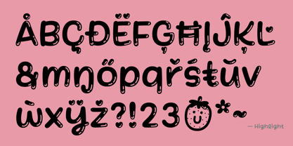 StrawberryMilk Font Poster 3