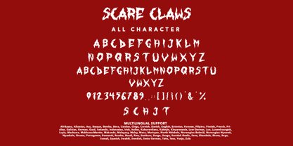 Scare Claws Font Poster 7