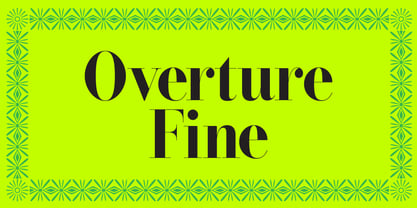 Overture Fine Font Poster 1