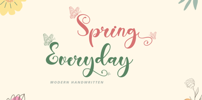 Spring Everyday Font Poster 1