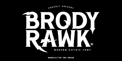 Brody Rawk Font Poster 1