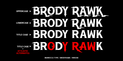 Brody Rawk Font Poster 8