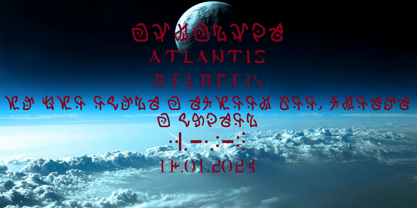Ongunkan Atlantis Hollow Font Poster 3