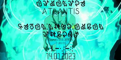 Ongunkan Atlantis Hollow Font Poster 2