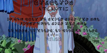 Ongunkan Atlantis Hollow Font Poster 6