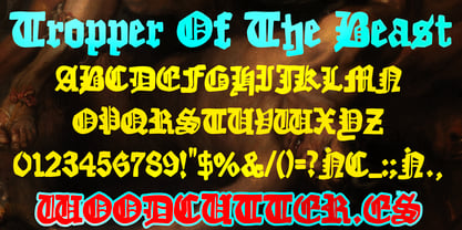 Tropper of the Beast Font Poster 4