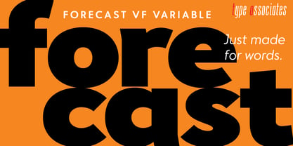 Forecast VF Font Poster 8