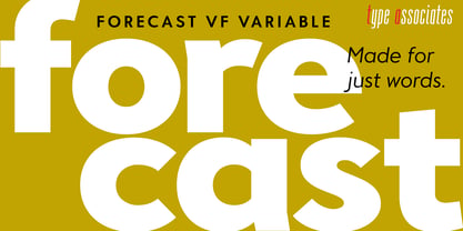 Forecast VF Font Poster 7