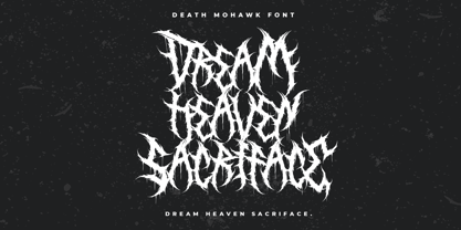 Death Mohawk Font Poster 4