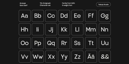 TBJ Endgraph 8 Sans Family Font Poster 14