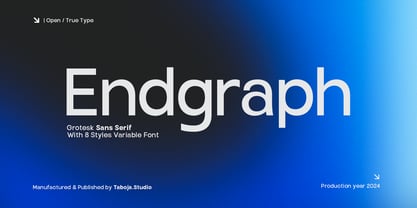 TBJ Endgraph 8 Sans Family Font Poster 1