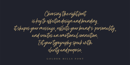 Golden Hills Font Poster 8