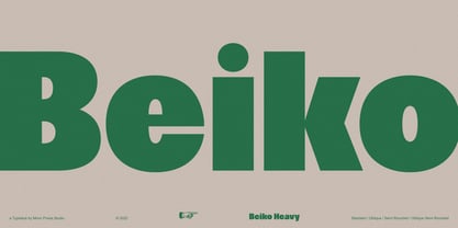 Beiko Heavy Font Poster 1