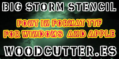 Big Storm Stencil Font Poster 5