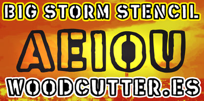 Big Storm Stencil Font Poster 4