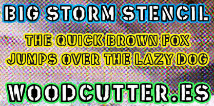 Big Storm Stencil Font Poster 2