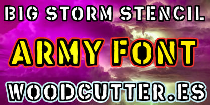 Big Storm Stencil Font Poster 1