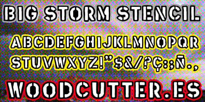 Big Storm Stencil Font Poster 3