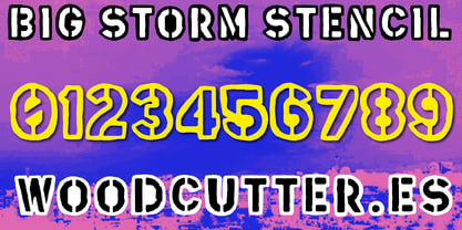 Big Storm Stencil Font Poster 6